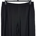 Old Navy  X-Large Wide Leg Pants Linen Blend Pockets Hi-Rise Pull-On Black Photo 1