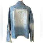 Vintage CREST JEANS Denim Jean Jacket Crochet Details Blue Size XXL Photo 14