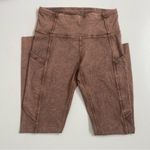 Lululemon Fast and Free Tight Leggings Side Pockets Ice Dye Wash Brown Earth 25” Photo 3