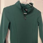 Balance Athletica Womens Small Emerald Green Vitality High Neck Zip Thumb Holes Photo 4