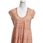 Matta Sabina Greece Midi Dress Rust Printed Short Sleeves Cotton Womens Sz XS Orange Photo 1