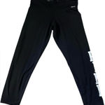 PINK - Victoria's Secret Victoria’s Secret PINK Black White Logo‎ Leggings L Monochrome Athleisure Core Photo 0