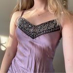 Eden Paris Silk Beaded Midi Dress Purple Size 0 Photo 8