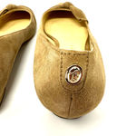 Ivanka Trump  size 7 leather‎ suede flats brown tan Photo 4