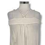 Angie Sheer Sleeveless Top Embroidered Waistband White Size Medium NWT Photo 1
