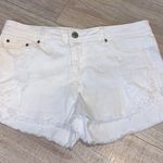 Joe Boxer white lace lightly distressed summer denim shorts Photo 0