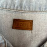 POL  EUC Light Two Tone Blue and Cream Denim Jacket Sz L 20” p2p Photo 11