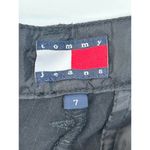 Y2K Tommy Jeans Pants Size 7 Black Velvet Pinstripe Flare Leg Whimsygoth Office Photo 6