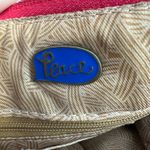 Sak Roots Artist Circle Flat Crossbody Purse Red Floral Brown Adjustable Strap Photo 9