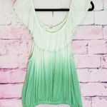 Free People CORA LEE TEE OFF SHOULDER OMBRE GREEN Photo 0