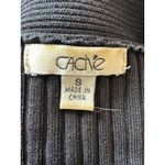 Cache Vintage  Black Ribbed Longsleeve Top Size Small Photo 2