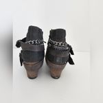 Dolce Vita Yasmina Chain Dark Gray Suede Leather Ankle Boots Size 8 Photo 4