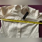 LISSEO Long Sleeve Button Down Shirt Beige White Striped Made in Japan Women's S Multiple Photo 6