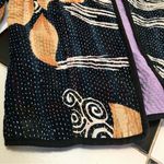 Vintage Hand Stitched Quilted Kantha Jacket Patchwork Open Front Boho Reversible Multiple Photo 3