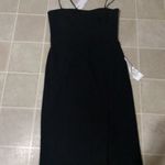Dress the Population  Black Midi Dress with Slit Photo 5