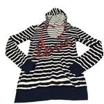 Chance or Fate Blue, White, and Pink  Striped Long Sleeve Sweatshirt Juniors Photo 0