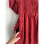 Ava & Viv  Women's 3X Balloon Elbow Sleeve Smocked Dress Red Flowy Pockets NEW Photo 3