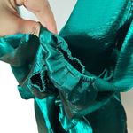 Lovers + Friends NWT Britt Romper Women’s Size XS Green Waist Tie Satin Photo 8