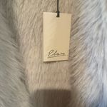 Elan  NWT Cream and Tan Faux Fur Vest Photo 3