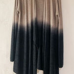 Barefoot Dreams Calypso CozyChicLite Ombré Cardigan in Beige Black Medium Photo 0