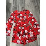 Roxy Flower Romper Red Floral Beach Vibes Tropical Size XS Photo 3