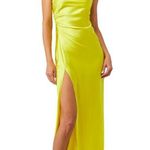 SER.O.YA Dalia Strapless Maxi Dress in Citric XSmall Womens Satin Cocktail Yellow Size XS Photo 1