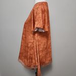 Song n Spirit orange tie dye studded sharkbite vneck top size small Photo 3