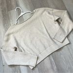 Babaton Lita Sweater cashmere cotton vneck crop womens Cream small contemporary Photo 7