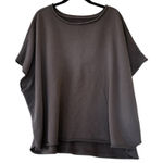 Frank & Eileen  Tee Lab Capelet Top Oversize Relaxed Fit Lagenlook Gray Photo 0