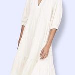 Amanda Uprichard  Saffron Tiered Gathered Midi Dress Photo 0