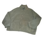 Old Navy  Women's Olive Green Sherpa Hoodie Photo 2