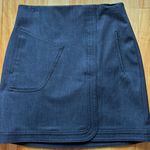 Halogen classic dark denim zip up skirt Photo 1