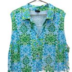 Talbots  Green Medallion Effortless Jersey Polo Sleeveless Dress Size 2X Photo 3