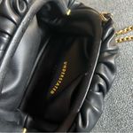 Understated Leather  mini crossbody bag, black, chain strap, scrunch clutch Photo 2