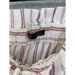 ZARA TRF Collection Women's Paperbag Wrap Skirt Medium Red White Striped Linen Photo 2