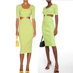 Jonathan Simkhai Collette Lemongrass Cutout Rib Knit Midi Dress Yellow Size XS Photo 7