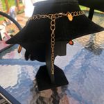 Charming Charlie  Vintage Bib Statement Necklace Orange Black Photo 5