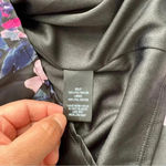 LuLus Filled With Love Black Satin Floral Print Halter Swing Dress S Pink Photo 7