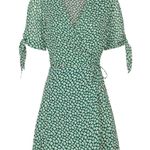 Reformation  Venezuela Sammy Green Floral Wrap Dress Size XS Photo 0