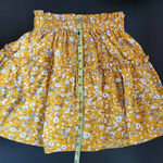 Jeuvre Yellow Floral Crop Tank Top and Skirt Set Size Small Photo 11