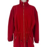 Bogner Vintage Fleece Drawstring Waist Jacket in Red Size L Photo 1
