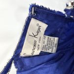 Laurence Kazar VTG  Plus‎ Size XXL Dress Royal Blue Beaded Halter Keyhole Maxi E Photo 2