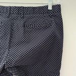 Gap Navy Blue Slim Cropped Polka Dot Flat Front Stretchy Trouser Pants Size 8 Photo 3