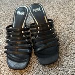 Paige Mari Black Leather Slide Sandal, Size 7M, New in Box, NWT Photo 1