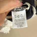 Sea New York Striped Navy Blue and White Crewneck Shirt Ruffle Back, Small Photo 12