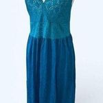 Vanity Fair Vintage  USA Turquoise Blue Lace Full Length Night Dress Gown size L Photo 0
