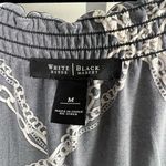 White House | Black Market Chain Pearl Off the Shoulder Smocked Knit Peplum Top M Photo 2