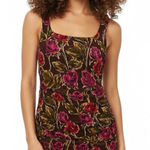 Jay Godfrey x Nordstrom Brown Floral Ruched Bodycon Dress Size 6 (Runs Small) Photo 0