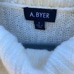 A Byer A. Byer Women's Cream and Brown Cowl Neck Sweater Photo 2