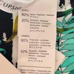 Cupshe Floral and Stripes High Waisted Bikini Swim Bottoms White Black Large Photo 4